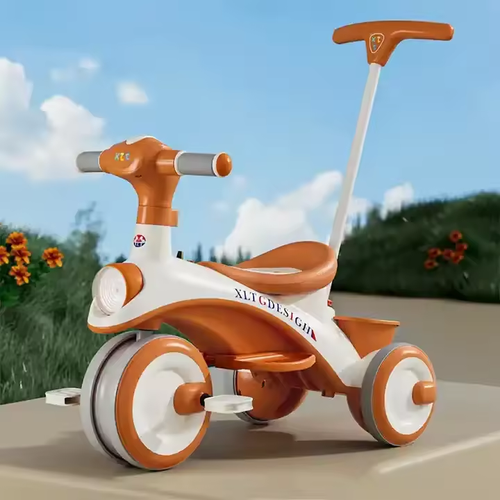 High-Quality Kids Ride-On Tricycle with Guardrail, Music & LED Lights