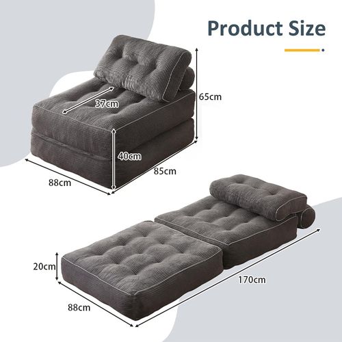 Folding Sofa Bed, Convertible Sleeper Chair for Adults,