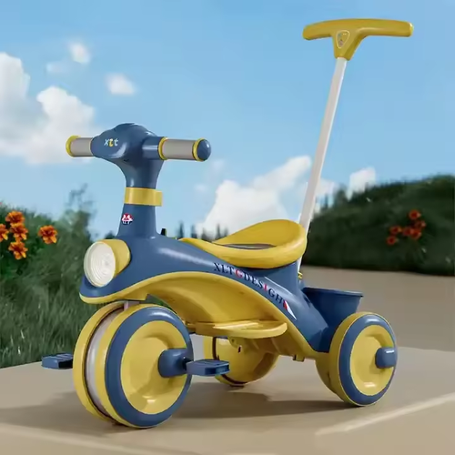 High-Quality Kids Ride-On Tricycle with Guardrail, Music & LED Lights