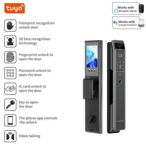 Smart Home Graffiti Aluminum‑Faced Digital Fingerprint Automatic Biometric Lock