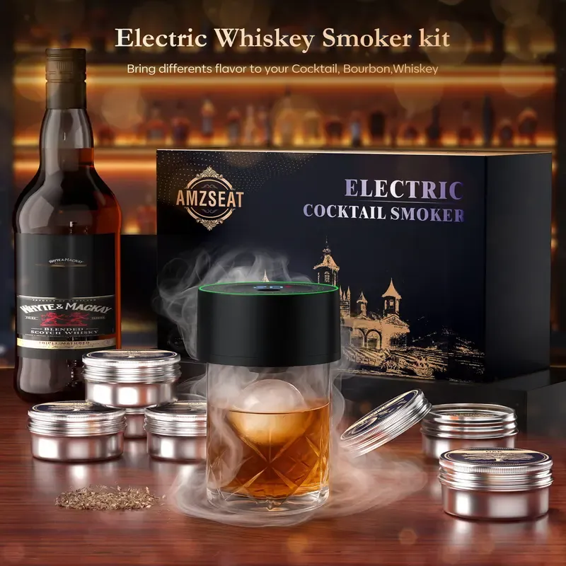 Rechargeable Electric Whiskey Smoker Kit Premium Gift Box