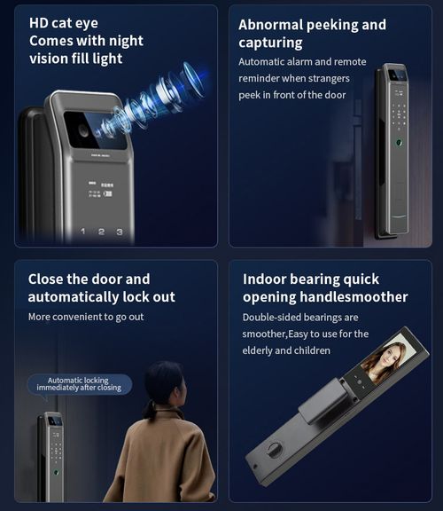 Smart Home Graffiti Aluminum‑Faced Digital Fingerprint Automatic Biometric Lock