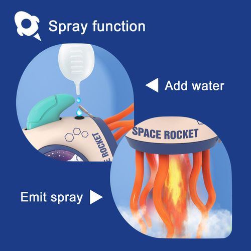Early Education Rocket Toy for Tummy Time Babies with Light Projection