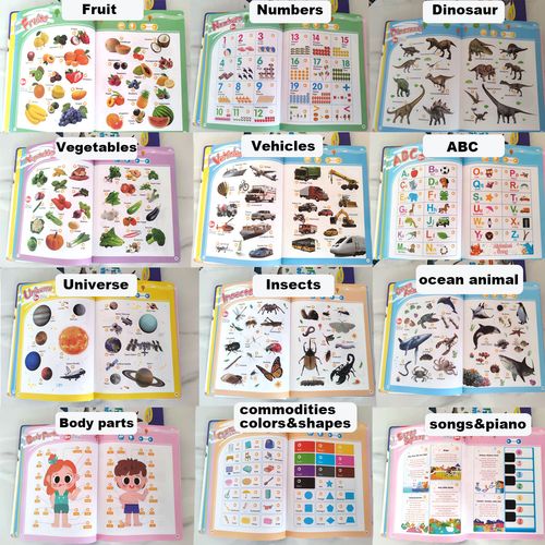 Audio Point Reading Book for Early Childhood English Vocabulary Enlightenment