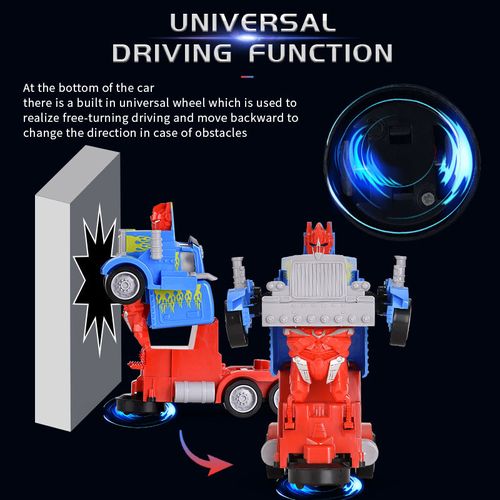 2-in-1 Transforming Robot Toy for Kids with Sound and Light Effects