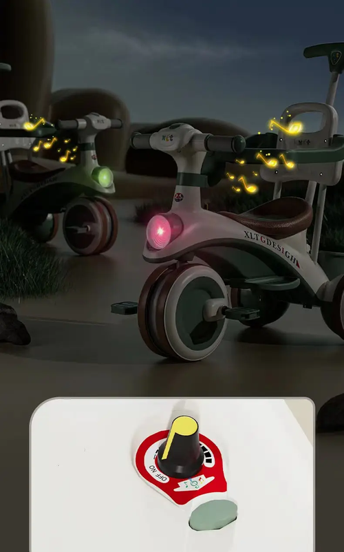 High-Quality Kids Ride-On Tricycle with Guardrail, Music & LED Lights