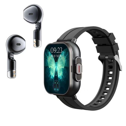 2-in-1 Smart Fitness Watch with Built-in TWS Earbuds