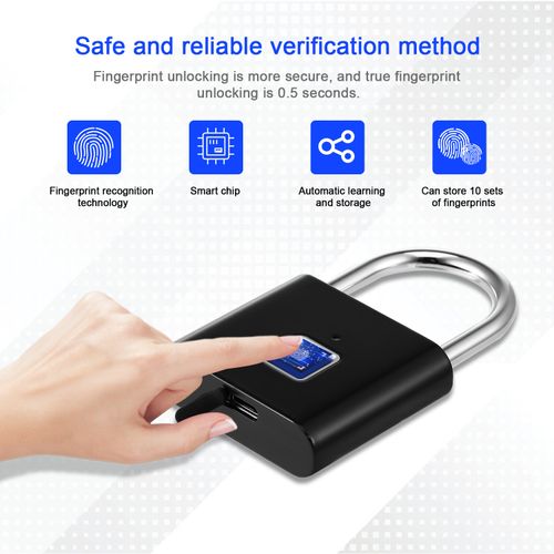 Portable anti-theft padlock