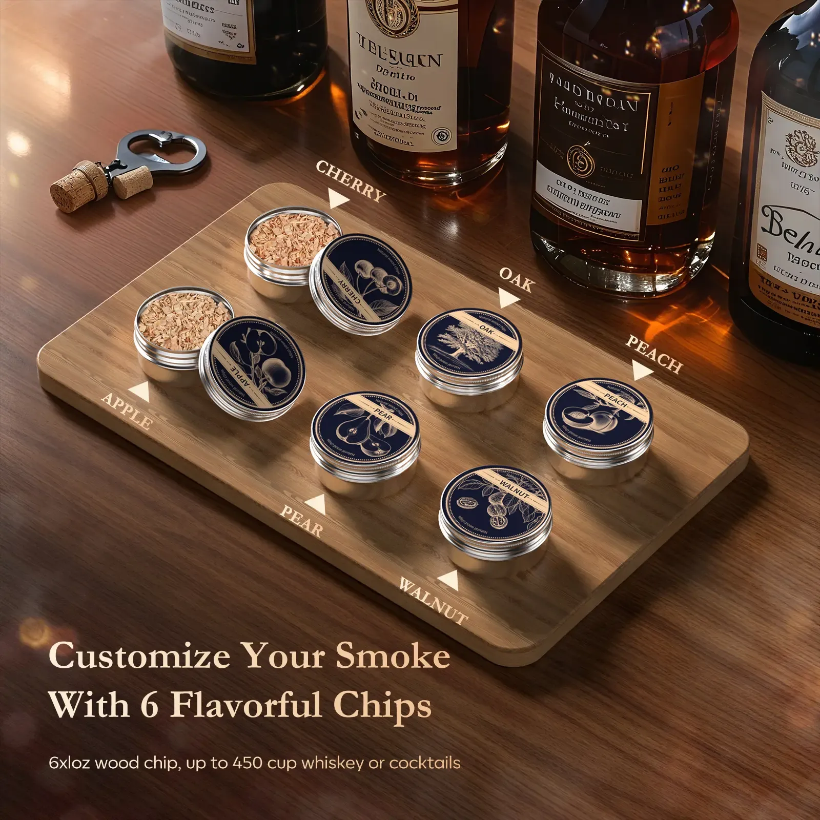 Rechargeable Electric Whiskey Smoker Kit Premium Gift Box