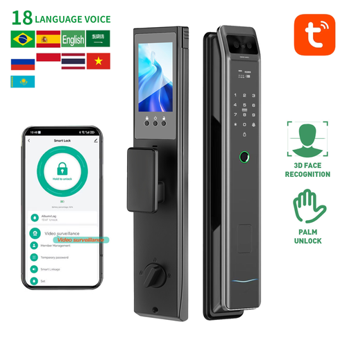 Smart Home Graffiti Aluminum‑Faced Digital Fingerprint Automatic Biometric Lock