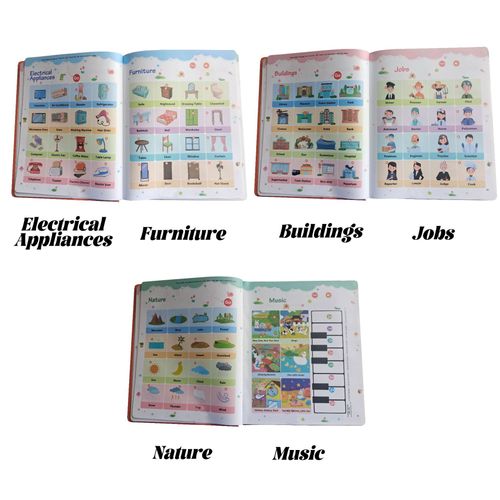 Audio Point Reading Book for Early Childhood English Vocabulary Enlightenment