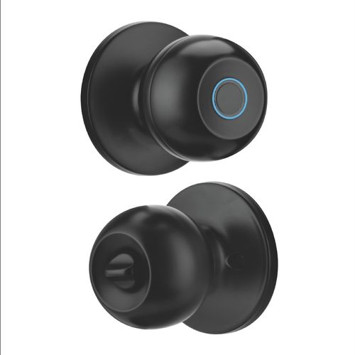 Smart Door Knob with Fingerprint Scanner, App & Physical Key Entry