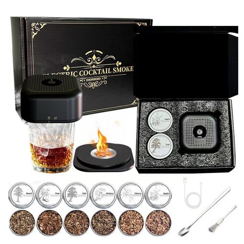 Rechargeable Electric Whiskey Smoker Kit Premium Gift Box
