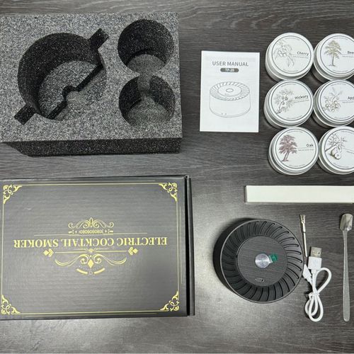 Rechargeable Electric Whiskey Smoker Kit Premium Gift Box