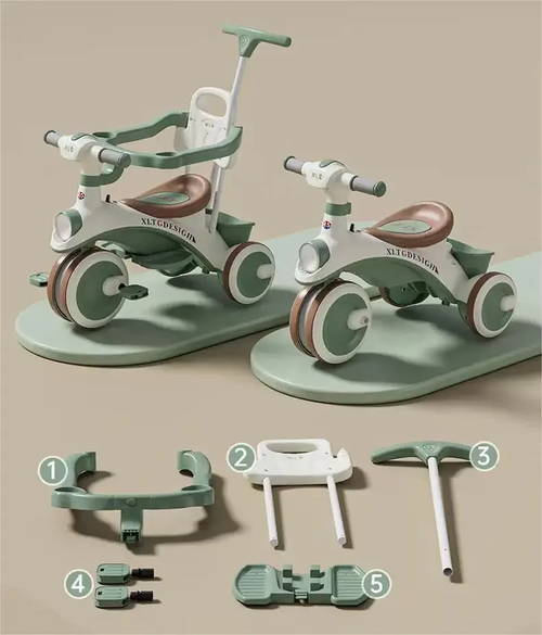 High-Quality Kids Ride-On Tricycle with Guardrail, Music & LED Lights