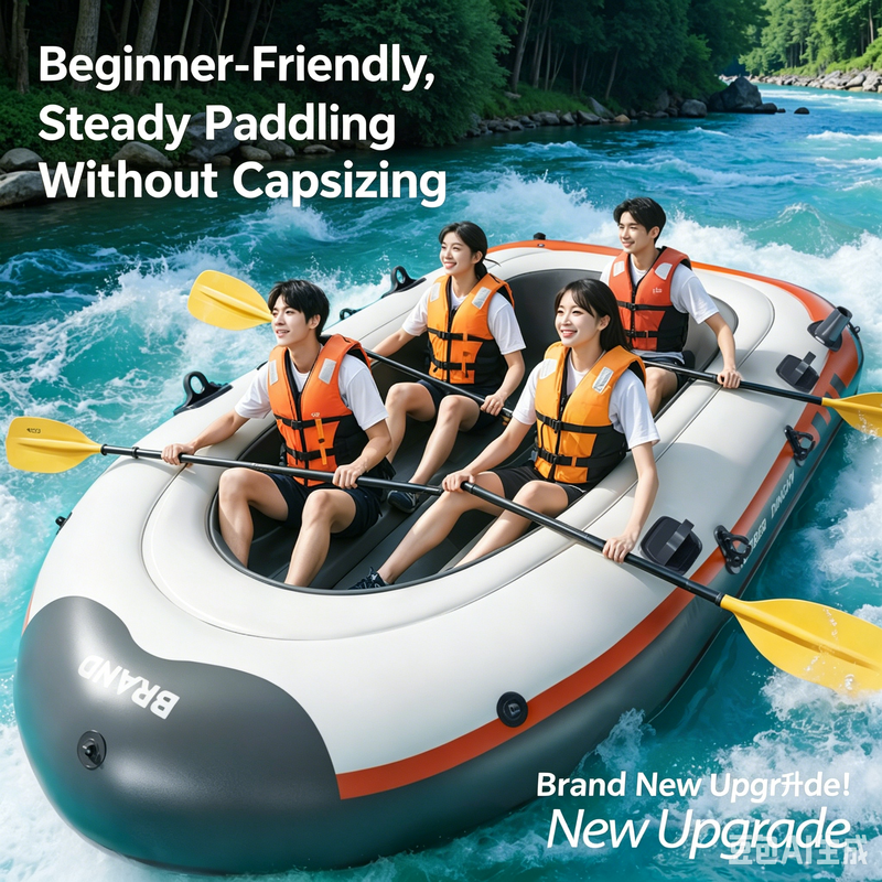 3 Person Inflatable Rubber Dinghy Boat Portable Lightweight Inflatable Raft for Fishing Water Sports and Outdoor Adventure