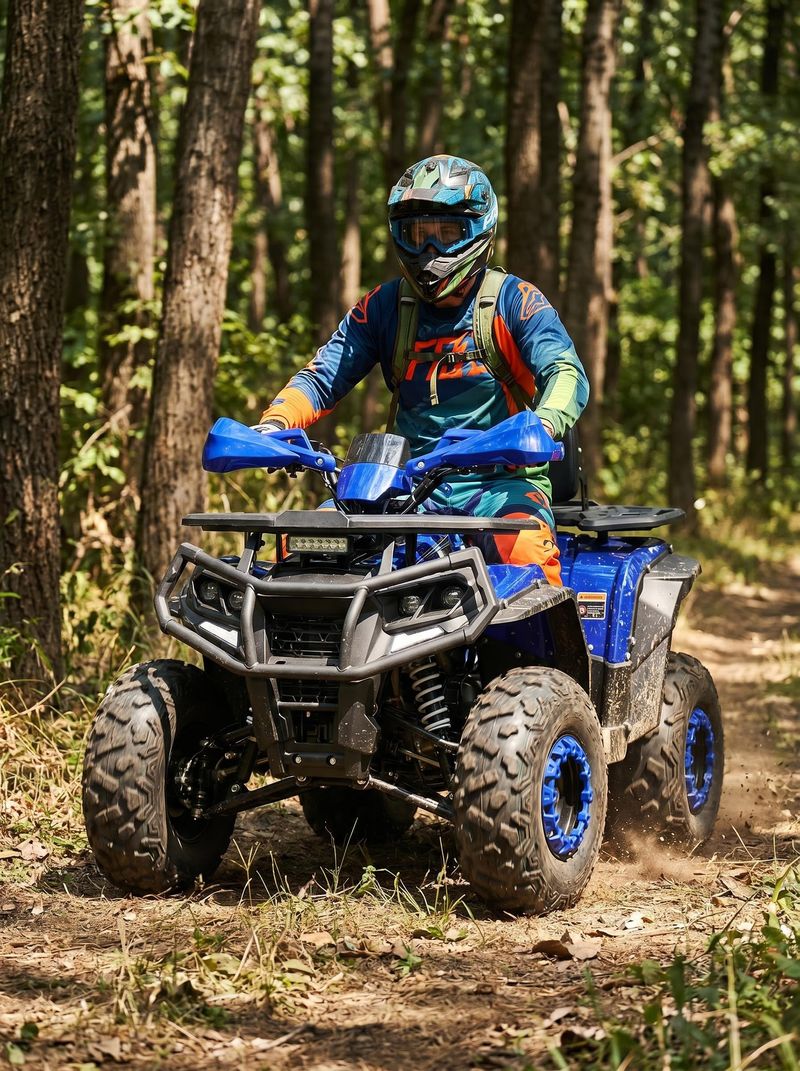 Off-Road ATV Quad Bike, 4-Wheeler All-Terrain Vehicle with High Performance Suspension, Heavy Duty 4x4 Utility ATV for Outdoor Adventures, Trails & Hunting