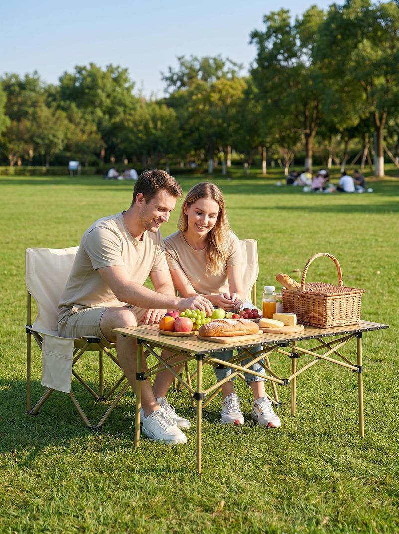 Collapsible Camping Table and Chairs Set, Compact Portable Outdoor Furniture with Storage Bag, Foldable Picnic Table Set for Camping, Tailgating & Outdoor Activities, Wholesale Available