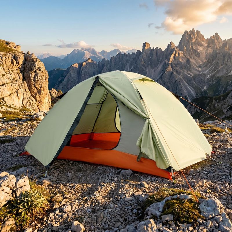 2 Person Ultra Lightweight Camping Tent Easy Setup Compact 3 Season Backpacking Shelter