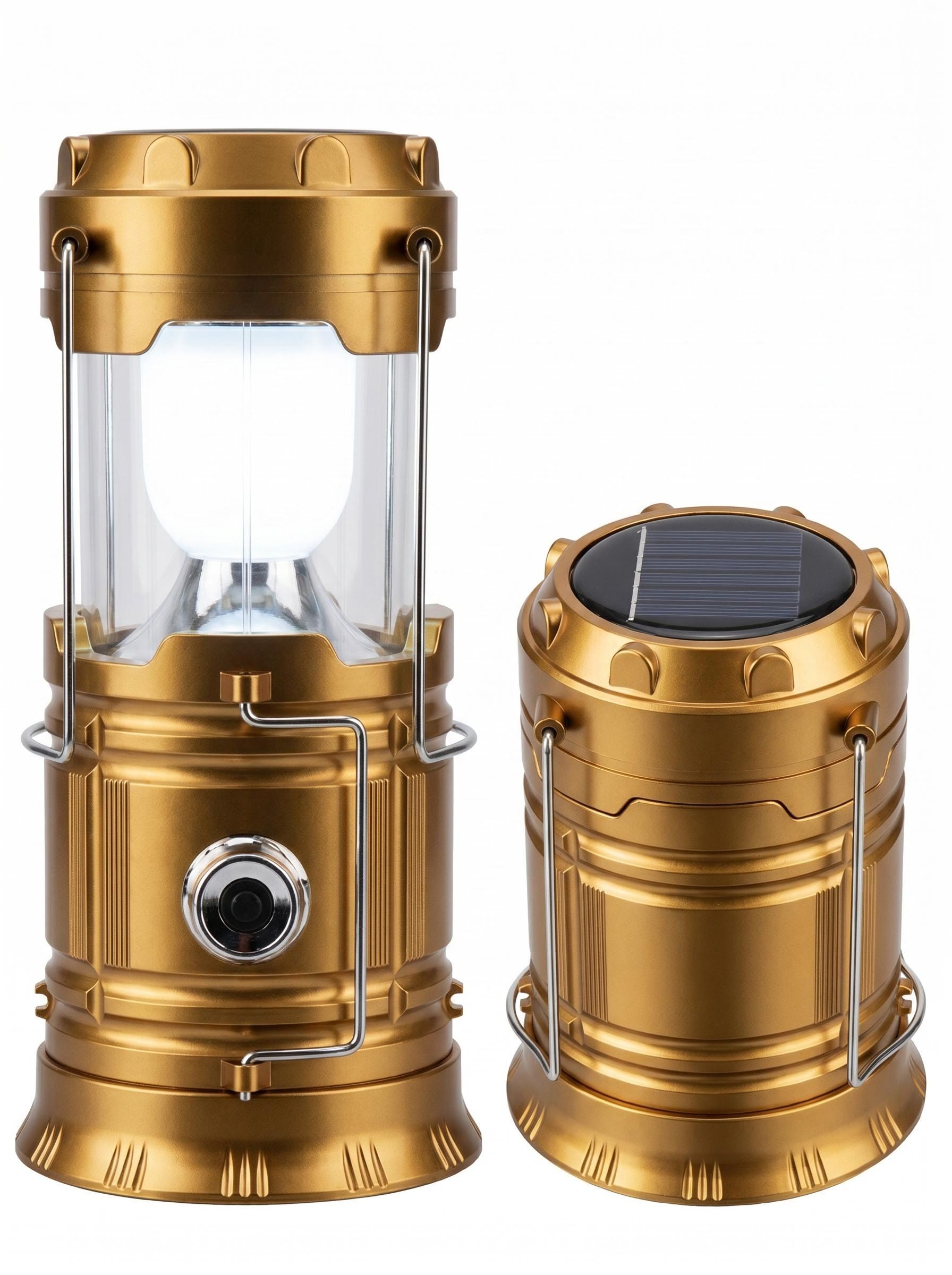 Solar Hand Crank Emergency Lantern Rechargeable LED Camping Light with USB Charger for Outdoor Use and Power Outages