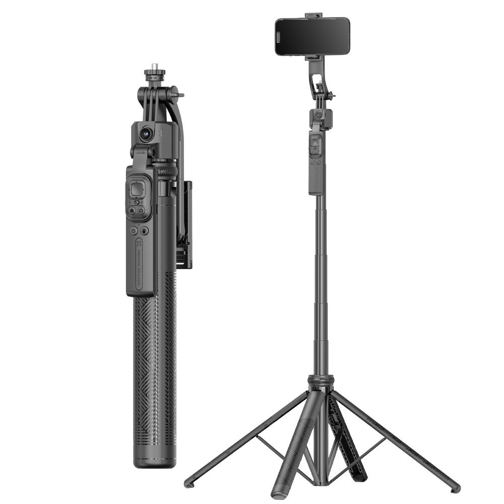 AI Auto Tracking Phone Gimbal Stabilizer, 360° Rotation Smartphone Tripod with Gesture Control, Foldable Selfie Stick for Vlogging, Live Streaming & Video Recording