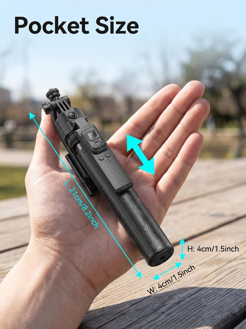 AI Auto Tracking Phone Gimbal Stabilizer, 360° Rotation Smartphone Tripod with Gesture Control, Foldable Selfie Stick for Vlogging, Live Streaming & Video Recording