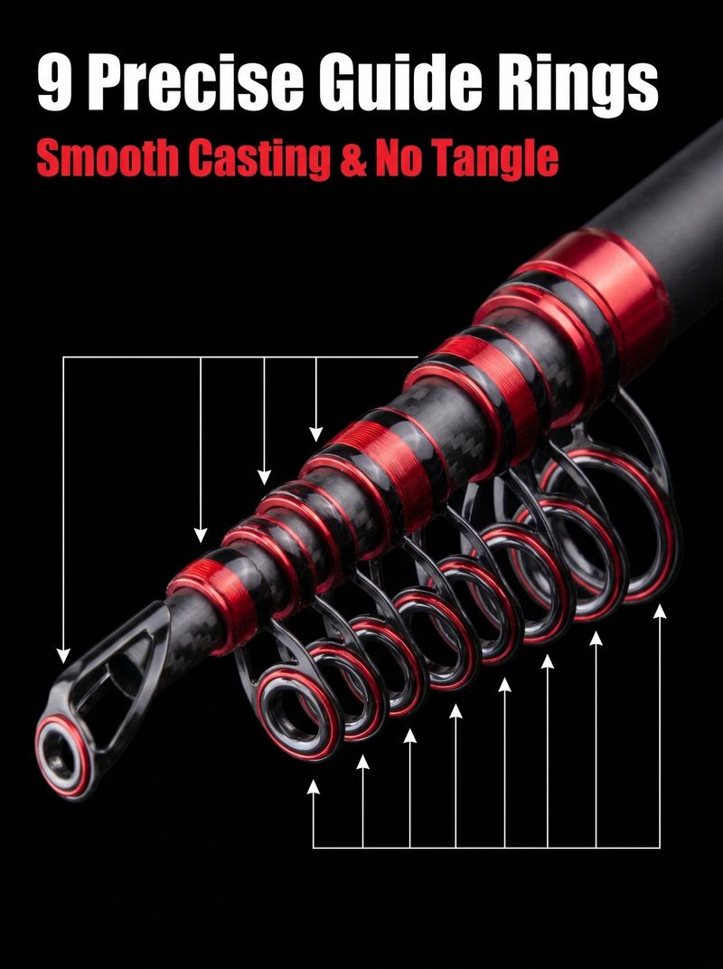 Carbon Fiber Casting Fishing Rod, Ergonomic Pistol Grip Baitcasting Rod, Lightweight Spinning Rod for Freshwater & Saltwater Bass Fishing