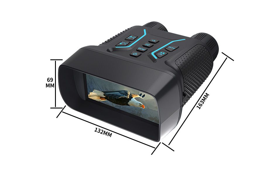 4K Digital Night Vision Binoculars 4.5 Inch Large Screen Infrared Night Vision Goggles 400M Full Dark Viewing Distance Backlit Buttons for Hunting Camping Wildlife Watching and Security