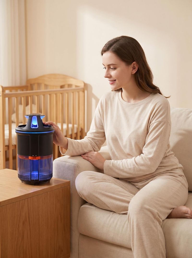 UV Light Mosquito Killer with Suction Fan, Indoor Bug Zapper with Automatic Escape Prevention, USB Powered Mosquito Trap for Home, Bedroom & Camping