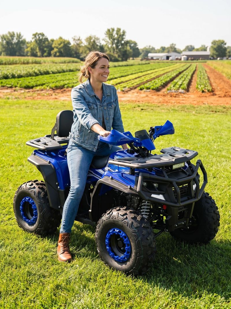 Off-Road ATV Quad Bike, 4-Wheeler All-Terrain Vehicle with High Performance Suspension, Heavy Duty 4x4 Utility ATV for Outdoor Adventures, Trails & Hunting