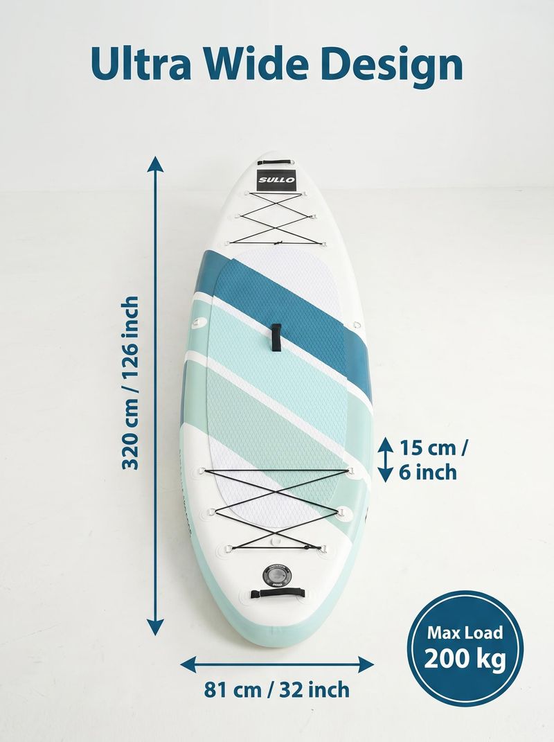 Inflatable Stand Up Paddle Board Non Slip SUP Board with Accessories for Beginners and All Skill Levels