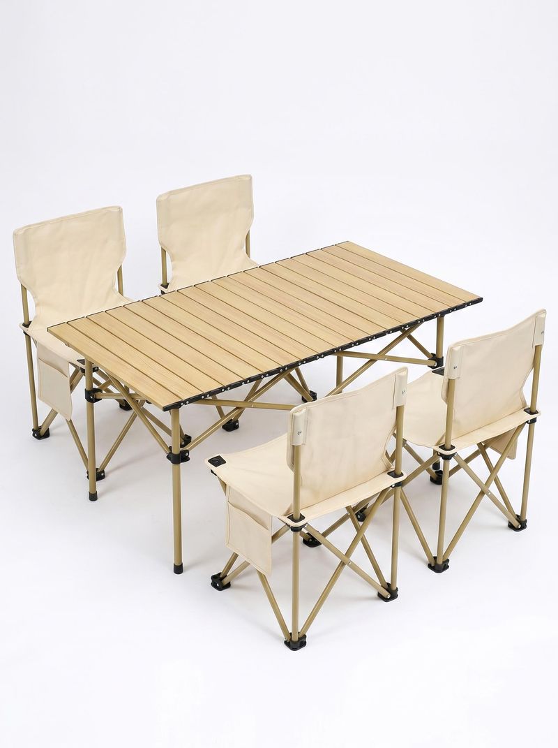 Collapsible Camping Table and Chairs Set, Compact Portable Outdoor Furniture with Storage Bag, Foldable Picnic Table Set for Camping, Tailgating & Outdoor Activities, Wholesale Available