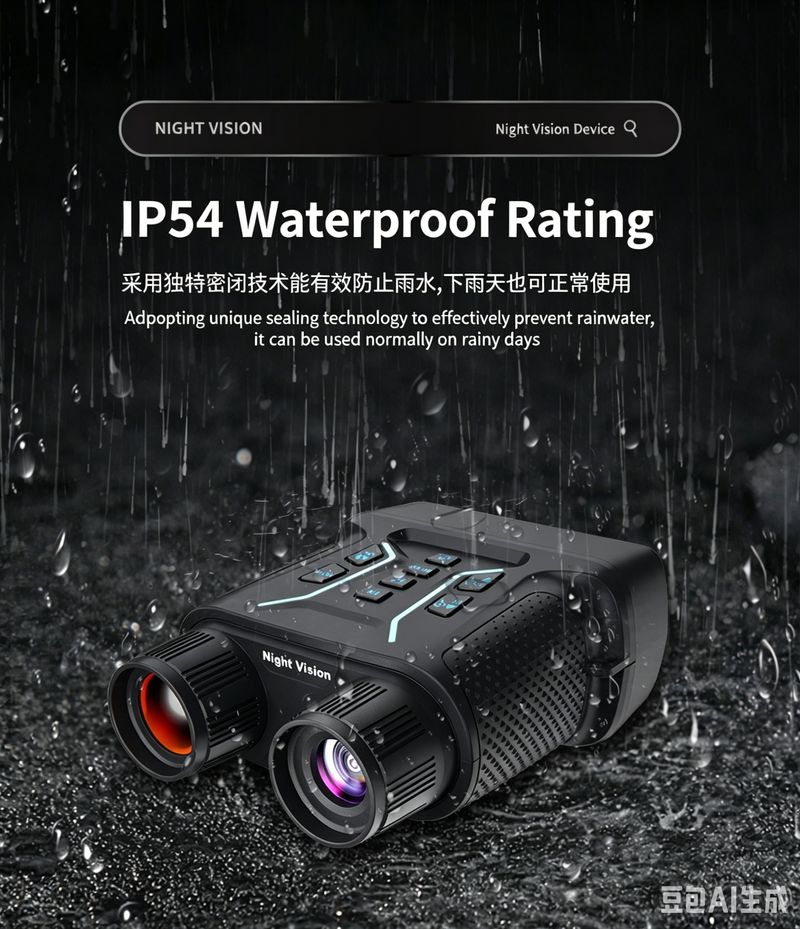 4K Digital Night Vision Binoculars 4.5 Inch Large Screen Infrared Night Vision Goggles 400M Full Dark Viewing Distance Backlit Buttons for Hunting Camping Wildlife Watching and Security