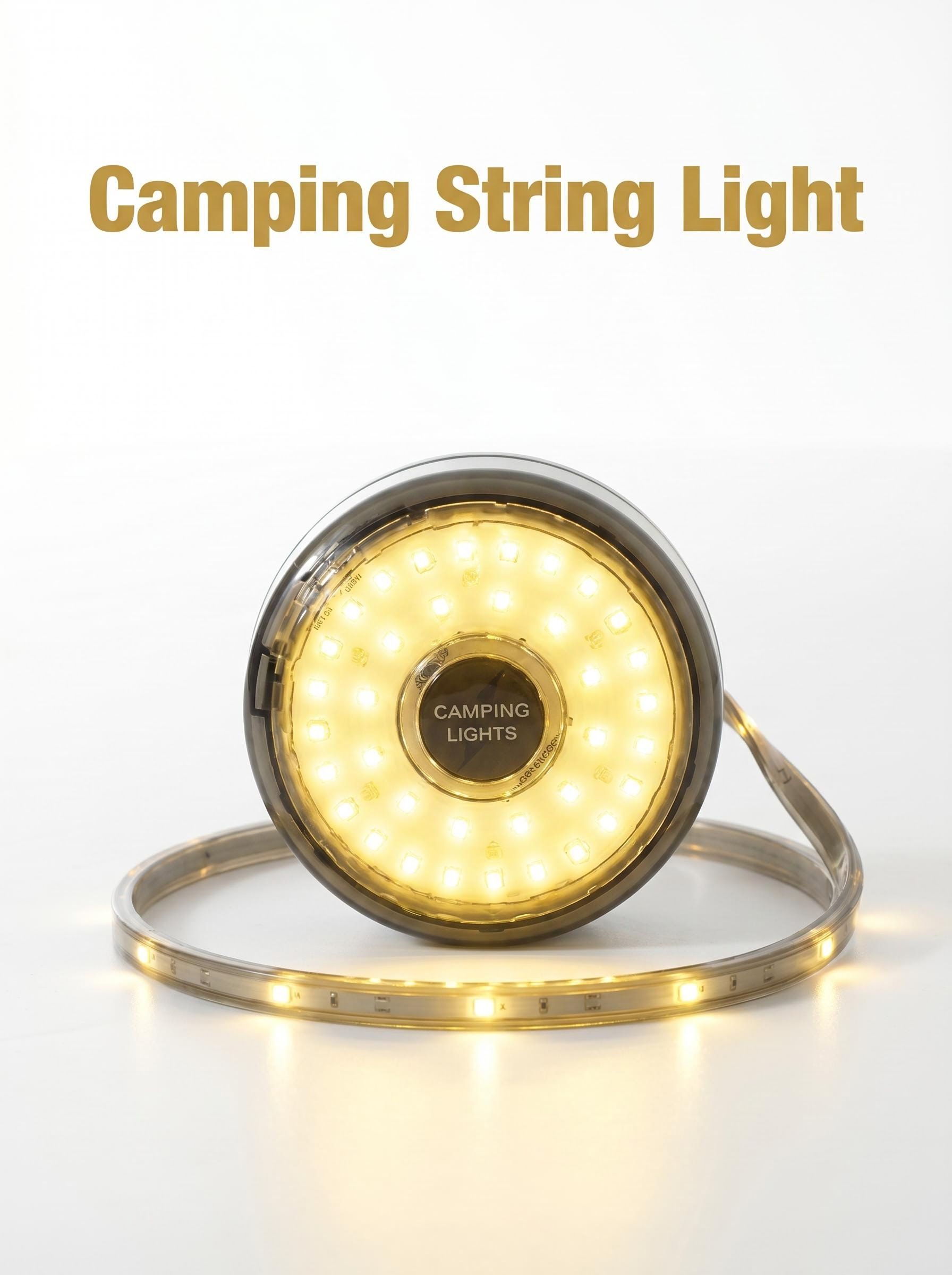 10M Retractable Reel LED String Light 3 Lighting Modes Portable for Camping Home Vibe Setup