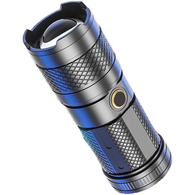 Zoomable White Laser Flashlight, Ultra Bright High-Powered Tactical Flashlight, Long Range Rechargeable LED Torch for Camping, Hiking & Emergency