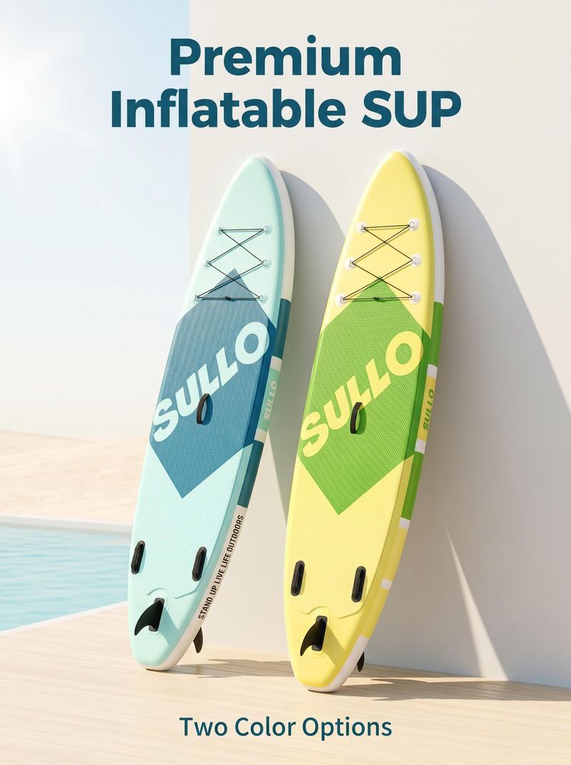 Inflatable Stand Up Paddle Board Non Slip SUP Board with Accessories for Beginners and All Skill Levels