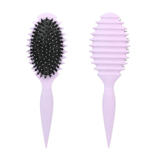 New Arrival Curl Brush Assists Women Styling Creating Natural Curls Straw Boar Bristle Hairbrush Define Styling Brush