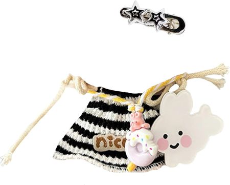 17cm Doll Clothes Set-Adorable Outfits for Dolls-Stylish Accessaries Clothes Dress-Up-Replaceable Clothing Collections, Includes Sweater, Headband, Necklace