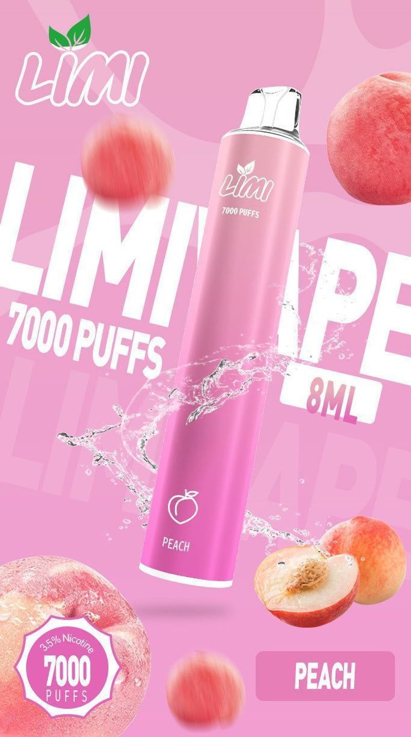 Limi7000拋棄式電子煙台灣有現貨，煙油量大且口味升級