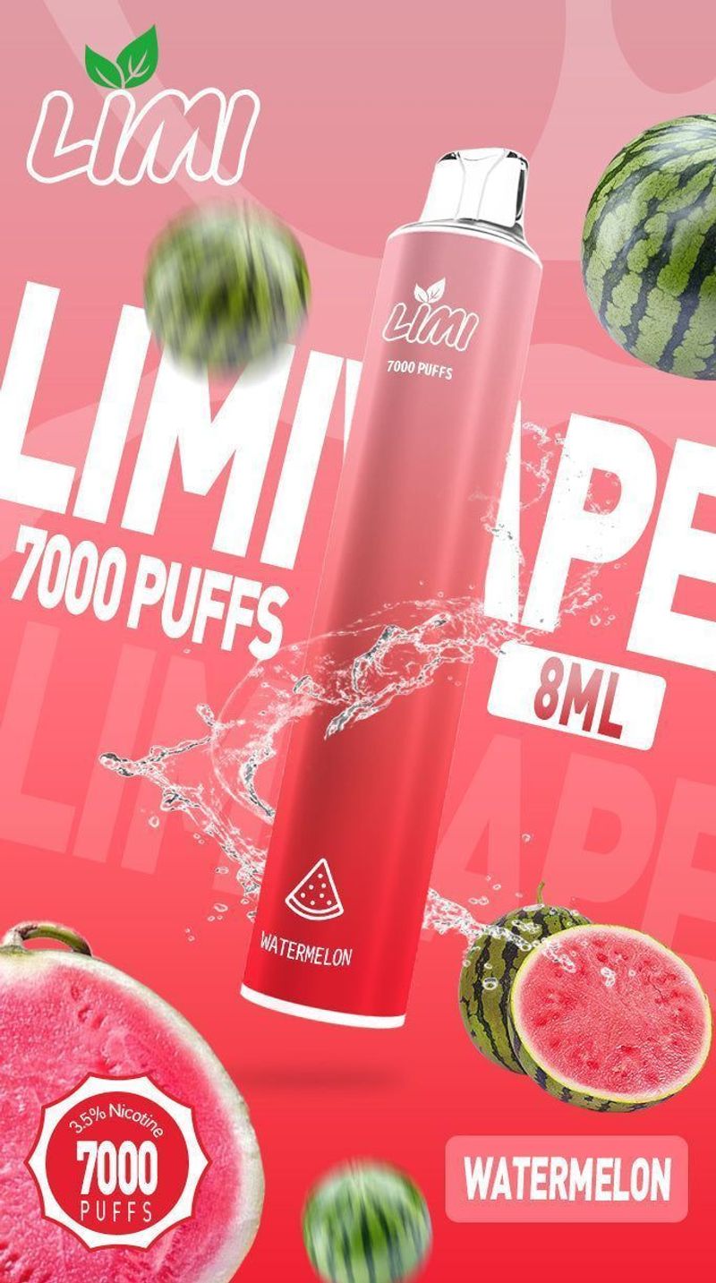 Limi7000拋棄式電子煙台灣有現貨，煙油量大且口味升級