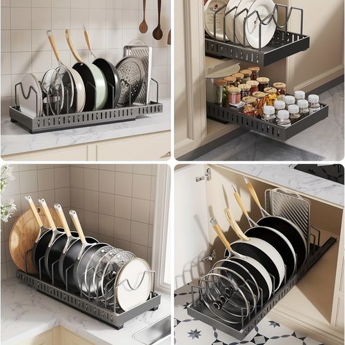 Pot lid storage rack
