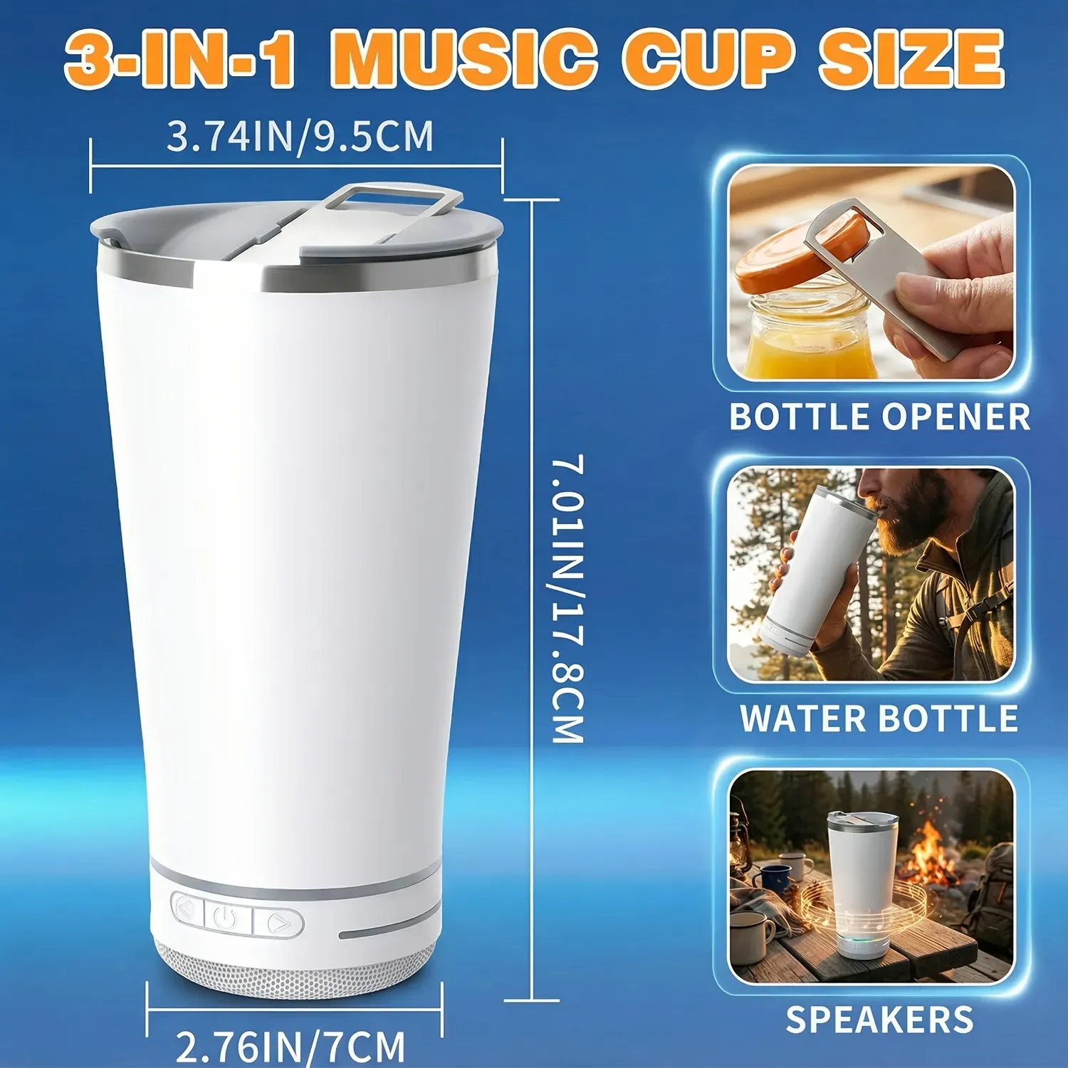 🔥16.5Oz Music Mug with Glowing LED BT Wireless Speaker Coffee Cup, Insulated Thermos for Hot And Cold Drinks, with Music Player Design, Ideal for Office, Car, Home, Valentine'S Day, New Year, Birthday Gift - Musical Gift 360 sold Sold by YUYUQ Star storeStar storeStar store 4.9 out of five stars