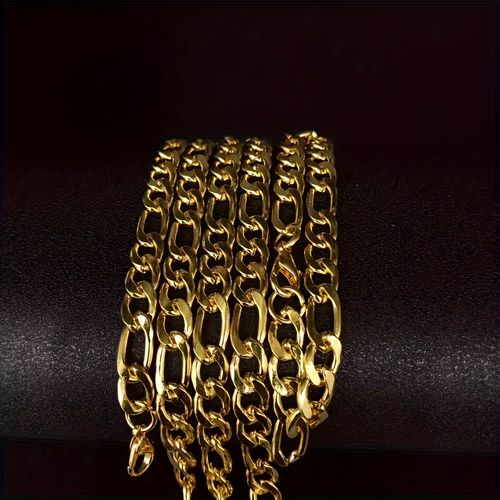 18K gold-plated thick chain necklace (66cm)
