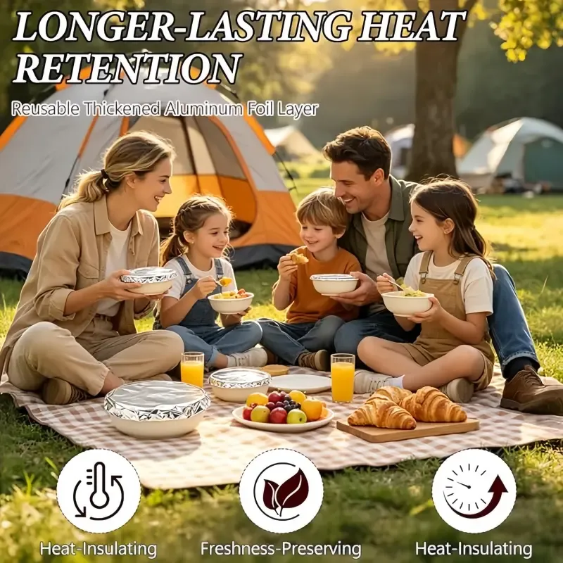 Home dining table & food container aluminum foil heat-retaining cover, kitchen food insulation and freshness keeping, high-quality aluminum foil