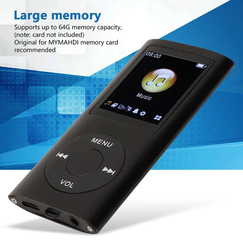 Aluminum Alloy  MP3 -Player with 1. LCD Screen, Slim Portable Lossless HiFi Sound Player for Walking Sports