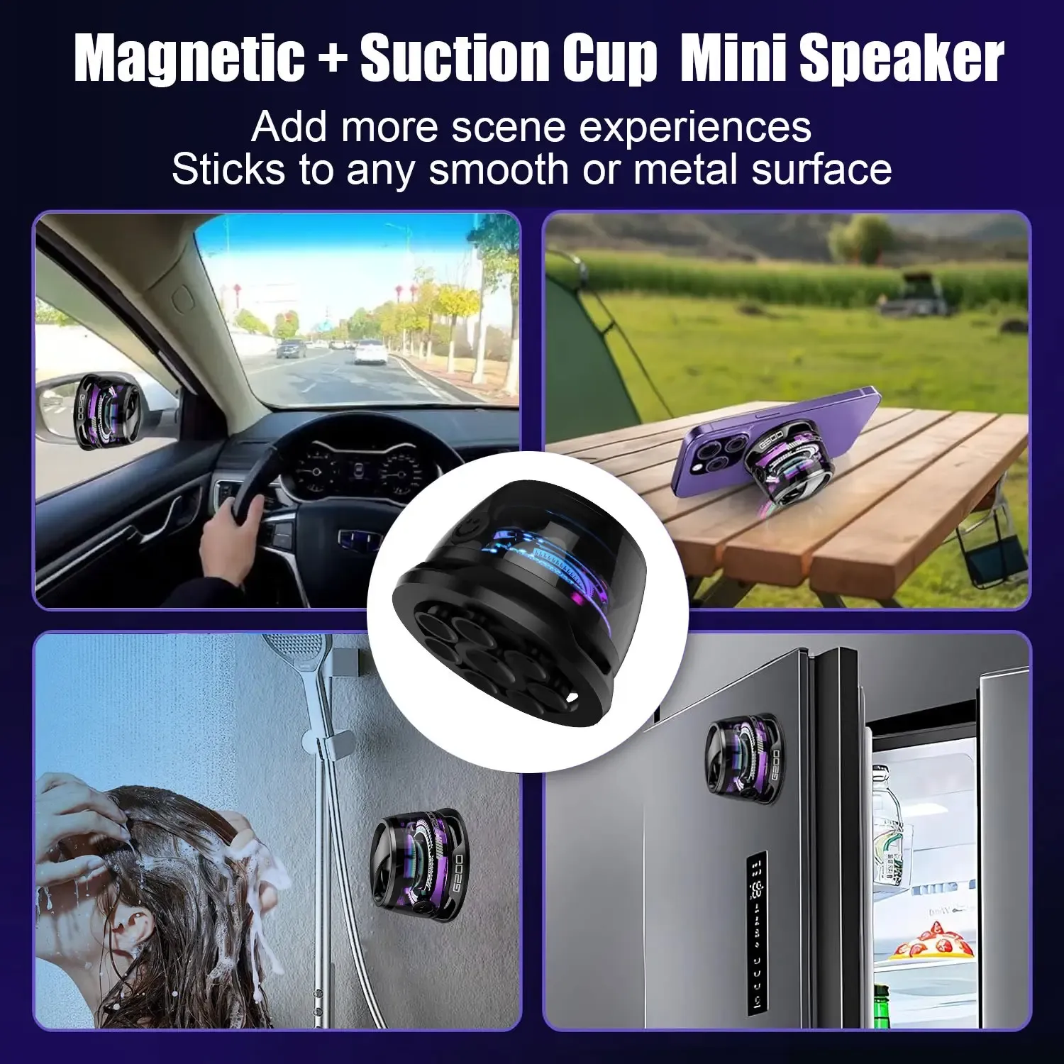 New G200 audio magnetic bracket portable high-quality subwoofer LED color ligh
