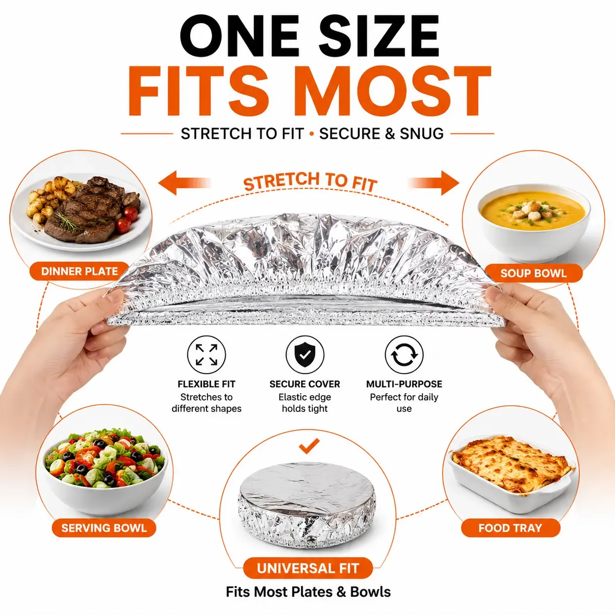 Home dining table & food container aluminum foil heat-retaining cover, kitchen food insulation and freshness keeping, high-quality aluminum foil