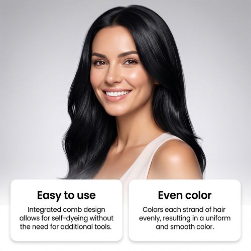 Tgideas Hair Dye Comb Hair Dye Cream（Black）Buy 1 Box Get 1 Box Free