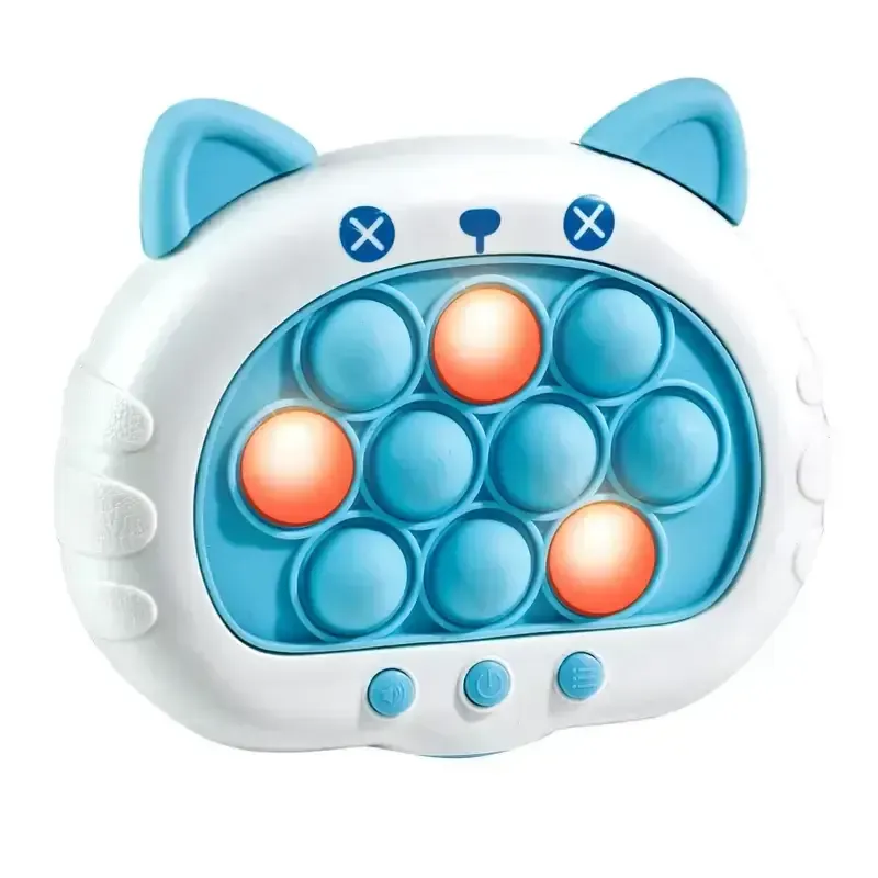 Kids Educational Handheld Fast Push Pop‑it Game Machine, Light Music Fidget Stress Relief Toy