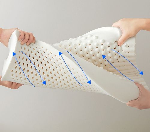 Thai Natural Latex Pillow, Ergonomic Neck Support, Removable Breathable Cover
